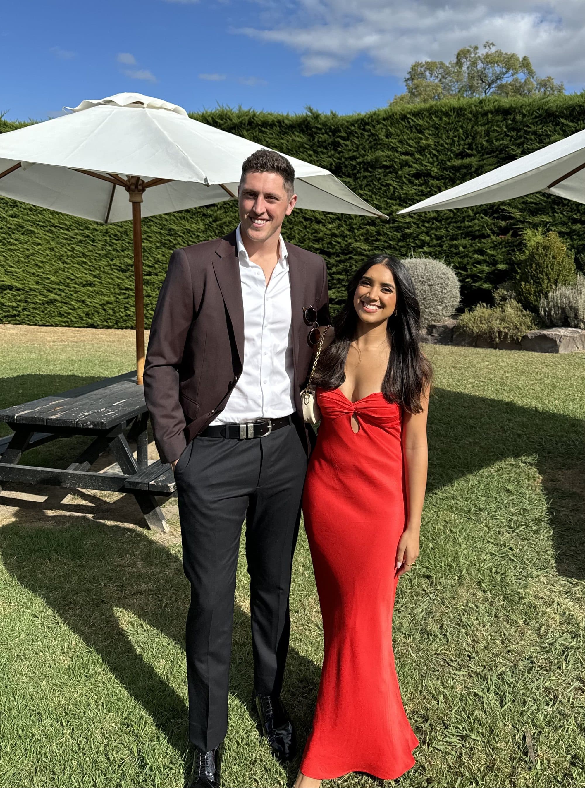 Nicole and Alex in the garden